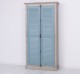 Dulap cu 2 usi, sistem inchidere tija, Colectia Shutter de la Rustic Butique PS616 - Culoare Corp_P037 - Culoare Usi_P008 - DUBLU COLOR