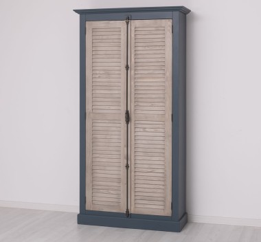 Dulap cu 2 usi, sistem inchidere tija, Colectia Shutter de la Rustic Butique PS616 - Culoare Corp_P051 / Culoare Usi_P037 - DUBLU COLOR