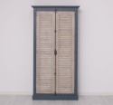 Dulap cu 2 usi, sistem inchidere tija, Colectia Shutter de la Rustic Butique PS616 - Culoare Corp_P051 / Culoare Usi_P037 - DUBLU COLOR