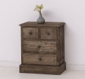 Noptiera cu 4 sertare de la Rustic Butique PS123 - Culoare_P066 - PERIAT ADANC