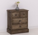 Noptiera cu 4 sertare de la Rustic Butique PS123 - Culoare_P066 - PERIAT ADANC