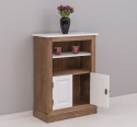 Biblioteca mica cu 2 usi, 1 polita de la Rustic Butique PS211 - Culoarea Corp_P001 - Culoarea Top/shelf/doors_P004 - DUBLU COLOR