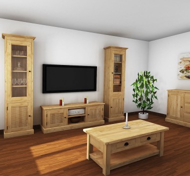 Set mobilier living Shutter 104 de la Rustic Butique SET104 - Culoare_P093 - CERUIT