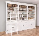 Biblioteca cu 6 usi, cu dim. 300x40x240, din MDF de la Rustic Butique MPS005BAS+SUP - Culoarea P039 - VOPSIT