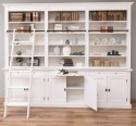 Biblioteca cu 6 usi, cu dim. 300x40x240, din MDF de la Rustic Butique MPS005BAS+SUP - Culoarea P039 - VOPSIT