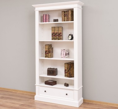 Biblioteca cu 1 sertar, cu dim. 100x32x195, din MDF de la Rustic Butique MPS40 - Culoarea_P039 - VOPSIT