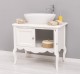 Mobilier de baie cu picioare curbate, doua usi de la Rustic Butique PS711 - Culoare_P039 - VOPSIT