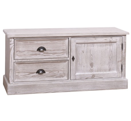 Comoda mica TV cu 1 usa si 2 sertare de la Rustic Butique PS111 - Culoare_P067 - PERIAT ADANC