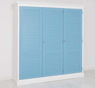 Dulap cu 3 usi, Colectia Shutter de la Rustic Butique PS619 - Culoare Corp_P004 - Culoare Usi_P053 - DUBLU COLOR