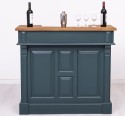 Bar mic 120cm, blat stejar de la Rustic Butique PS1003 - Culoare Top_P064 - Culoare Corp_P087 - DUBLU COLOR