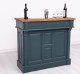 Bar mic 120cm, blat stejar de la Rustic Butique PS1003 - Culoare Top_P064 - Culoare Corp_P087 - DUBLU COLOR