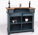 Bar mic 120cm, blat stejar de la Rustic Butique PS1003 - Culoare Top_P064 - Culoare Corp_P087 - DUBLU COLOR