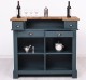 Bar mic 120cm, blat stejar de la Rustic Butique PS1003 - Culoare Top_P064 - Culoare Corp_P087 - DUBLU COLOR