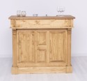 Bar mic 120cm, blat stejar de la Rustic Butique PS1003 - Culoare Top_P061 - Culoare Corp_P093 - DUBLU COLOR