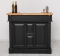 Bar mic 120cm, blat stejar de la Rustic Butique PS1003 - Culoare Top_P089 - Culoare Corp_P003 - DUBLU COLOR