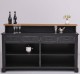 Bar cu 4 sertare, 4 compartimente deschise, blat stejar de la Rustic Butique PS578 - Culoare Top_P089 - Culoare Corp_P003A - DUBLU COLOR