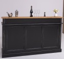 Bar cu 4 sertare, 4 compartimente deschise, blat stejar de la Rustic Butique PS578 - Culoare Top_P089 - Culoare Corp_P003A - DUBLU COLOR