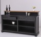 Bar cu 4 sertare, 4 compartimente deschise, blat stejar de la Rustic Butique PS578 - Culoare Top_P089 - Culoare Corp_P003A - DUBLU COLOR