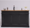 Bar cu 4 sertare, 4 compartimente deschise, blat stejar de la Rustic Butique PS578 - Culoare Top_P089 - Culoare Corp_P003A - DUBLU COLOR