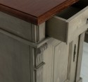 Birou cu spate inchis, colectia directoire, blat stejar - Culoare Top_P081 - Culoare Corp_P057 - DUBLU COLOR de la Rustic Butique OUTPS605 - Culoare Top_P081 - Culoare Corp_P057 - DUBLU COLOR
