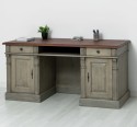 Birou cu spate inchis, colectia directoire, blat stejar - Culoare Top_P081 - Culoare Corp_P057 - DUBLU COLOR de la Rustic Butique OUTPS605 - Culoare Top_P081 - Culoare Corp_P057 - DUBLU COLOR