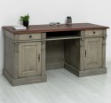 Birou cu spate inchis, colectia directoire, blat stejar - Culoare Top_P081 - Culoare Corp_P057 - DUBLU COLOR de la Rustic Butique OUTPS605 - Culoare Top_P081 - Culoare Corp_P057 - DUBLU COLOR