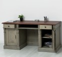Birou cu spate inchis, colectia directoire, blat stejar - Culoare Top_P081 - Culoare Corp_P057 - DUBLU COLOR de la Rustic Butique OUTPS605 - Culoare Top_P081 - Culoare Corp_P057 - DUBLU COLOR