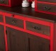Bufet de bucatarie 3 usi, 3 sertare BAS + 2 usi, 4 sertare SUP, din stejar - Culoare Corp_P047 - Culoare Usi si Sertare_P081 - D de la Rustic Butique OUTOPS232BAS+SUP - Culoare Top_P064 - Culoare Corp_P47 - Culoare Usi si Sertare_P081 - DUBLU COLOR