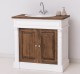 Dulap baie cu un lavoar - lavoar neinclus in pret, stejar de la Rustic Butique OPS4003 - Culoare Top_P064 - Culoare Corp_P004 - Culoare Usi si Sertare_P064 - DUBLU COLOR