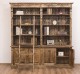 Biblioteca mare cu 4 usi BAS + etajera dubla SUP, Colectia Directoire de la Rustic Butique PS72BAS + PS294SUP - Culoare_P064 - PERIAT ADANC