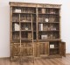 Biblioteca mare cu 4 usi BAS + etajera dubla SUP, Colectia Directoire de la Rustic Butique PS72BAS + PS294SUP - Culoare_P064 - PERIAT ADANC