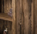Biblioteca mare cu 4 usi BAS + etajera dubla SUP, Colectia Directoire de la Rustic Butique PS72BAS + PS294SUP - Culoare_P064 - PERIAT ADANC
