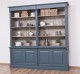 Biblioteca mare cu 4 usi BAS + etajera dubla SUP, Colectia Directoire de la Rustic Butique PS72BAS + PS297SUP - Culoare Ext._P051 / Culoare Int._P037 - DUBLU COLOR