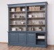 Biblioteca mare cu 4 usi BAS + etajera dubla SUP, Colectia Directoire de la Rustic Butique PS72BAS + PS297SUP - Culoare Ext._P051 / Culoare Int._P037 - DUBLU COLOR