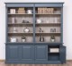 Biblioteca mare cu 4 usi BAS + etajera dubla SUP, Colectia Directoire de la Rustic Butique PS72BAS + PS297SUP - Culoare Ext._P051 / Culoare Int._P037 - DUBLU COLOR
