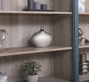 Biblioteca mare cu 4 usi BAS + etajera dubla SUP, Colectia Directoire de la Rustic Butique PS72BAS + PS297SUP - Culoare Ext._P051 / Culoare Int._P037 - DUBLU COLOR