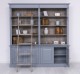 Biblioteca mare cu 4 usi BAS + etajera dubla SUP, Colectia Directoire de la Rustic Butique PS72BAS+PS294SUP - Culoare Ext._P042 - Culoare Int._P037 - DUBLU COLOR