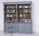 Biblioteca mare cu 4 usi BAS + etajera dubla SUP, Colectia Directoire de la Rustic Butique PS72BAS+PS294SUP - Culoare Ext._P042 - Culoare Int._P037 - DUBLU COLOR