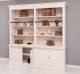 Biblioteca mare cu 4 usi BAS + etajera dubla SUP, Colectia Directoire de la Rustic Butique PS72BAS+PS294SUP - Culoare_P015 - VOPSIT