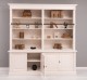 Biblioteca mare cu 4 usi BAS + etajera dubla SUP, Colectia Directoire de la Rustic Butique PS72BAS+PS294SUP - Culoare_P015 - VOPSIT