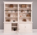 Biblioteca mare cu 4 usi BAS + etajera dubla SUP, Colectia Directoire de la Rustic Butique PS72BAS+PS294SUP - Culoare_P015 - VOPSIT