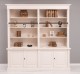 Biblioteca mare cu 4 usi BAS + etajera dubla SUP, Colectia Directoire de la Rustic Butique PS72BAS+PS294SUP - Culoare_P015 - VOPSIT
