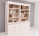Biblioteca mare cu 4 usi BAS + etajera dubla SUP, Colectia Directoire de la Rustic Butique PS72BAS+PS294SUP - Culoare_P015 - VOPSIT