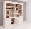 Biblioteca mare cu 4 usi BAS + etajera dubla SUP, Colectia Directoire de la Rustic Butique PS72BAS+PS294SUP - Culoare_P015 - VOPSIT