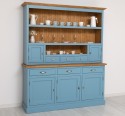 Bufet bucatarie 3 usi, 3 sertare cu sine BAS + rafturi deschise, 2 usi, 3 sertare cu sine SUP - Culoare Top_P002 - Culoare Ext._ de la Rustic Butique OUTPS403BAS+SUP - Culoare Top_P002 - Culoare Ext._P053 / Culoare Int._P002 - DUBLU COLOR