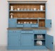 Bufet bucatarie 3 usi, 3 sertare cu sine BAS + rafturi deschise, 2 usi, 3 sertare cu sine SUP - Culoare Top_P002 - Culoare Ext._ de la Rustic Butique OUTPS403BAS+SUP - Culoare Top_P002 - Culoare Ext._P053 / Culoare Int._P002 - DUBLU COLOR