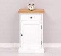 Noptiera cu 1 usa si 1 sertar, blat stejar de la Rustic Butique PS124 - Culoare Top_P061 - Culoare Corp_P004 - DUBLU COLOR