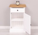 Noptiera cu 1 usa si 1 sertar, blat stejar de la Rustic Butique PS124 - Culoare Top_P061 - Culoare Corp_P004 - DUBLU COLOR