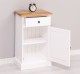 Noptiera cu 1 usa si 1 sertar, blat stejar de la Rustic Butique PS124 - Culoare Top_P061 - Culoare Corp_P004 - DUBLU COLOR