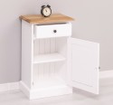 Noptiera cu 1 usa si 1 sertar, blat stejar de la Rustic Butique PS124 - Culoare Top_P061 - Culoare Corp_P004 - DUBLU COLOR